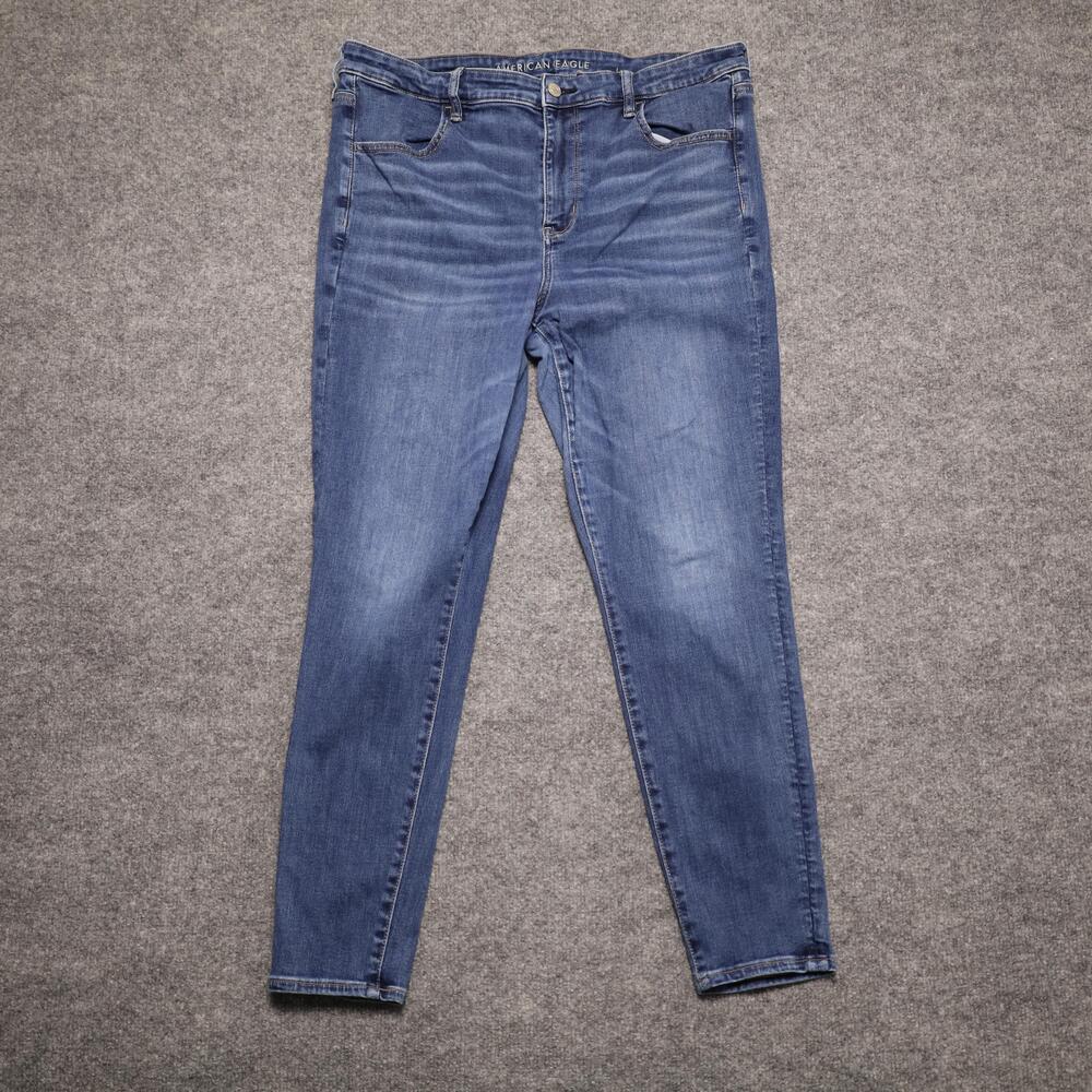 American Eagle Outfitters Jeans Womens 18 Medium Wash Blue High Rise Jegging